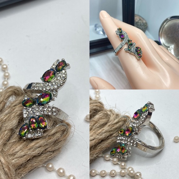 3-$15 Mystical Topaz Gemstone Filigree Shield Armor Ring - Picture 2 of 3